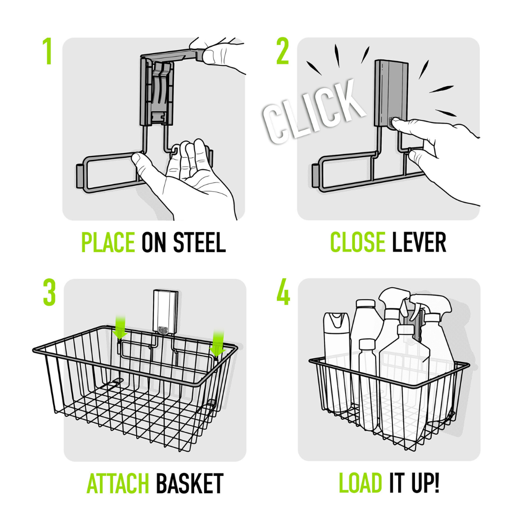 Large Utility Magnetic Basket - Holds up to 35 lbs