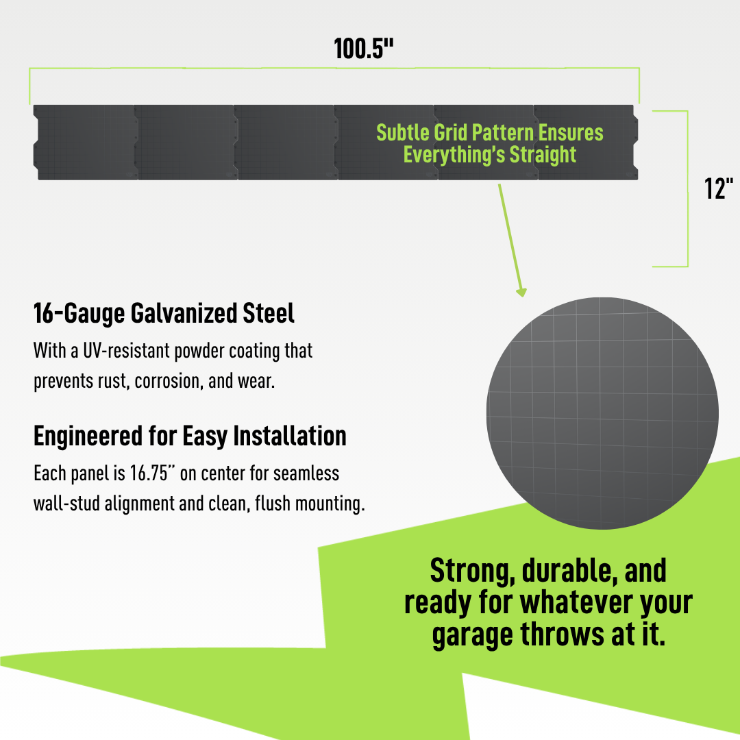 100" Magnetic Wall Storage System Kit