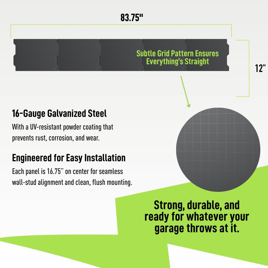 84" Magnetic Wall Storage System Kit