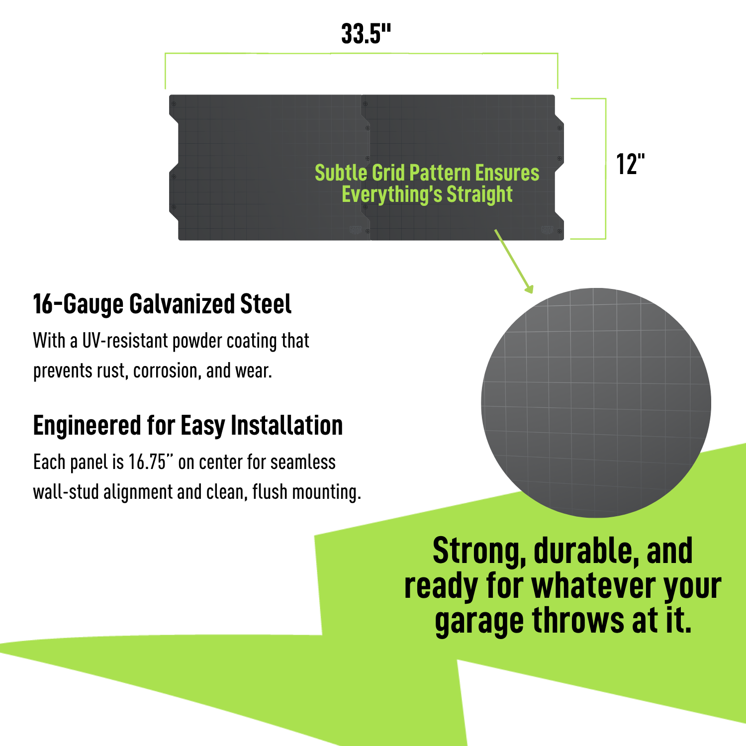 34" Magnetic Wall Storage System Kit