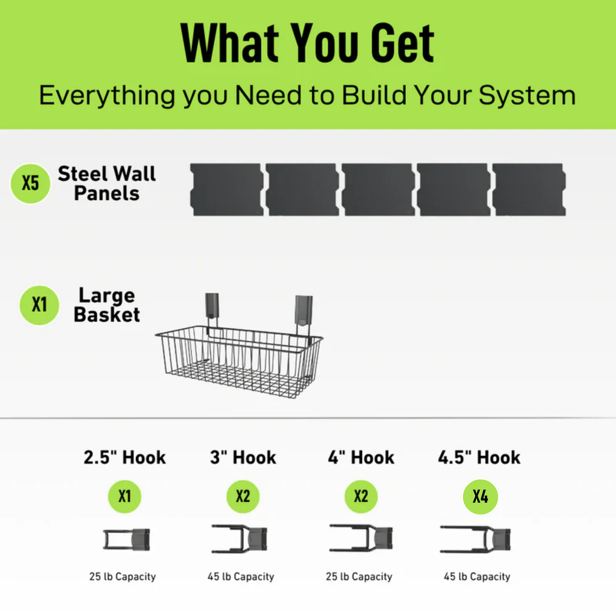 84" Magnetic Wall Storage System Kit